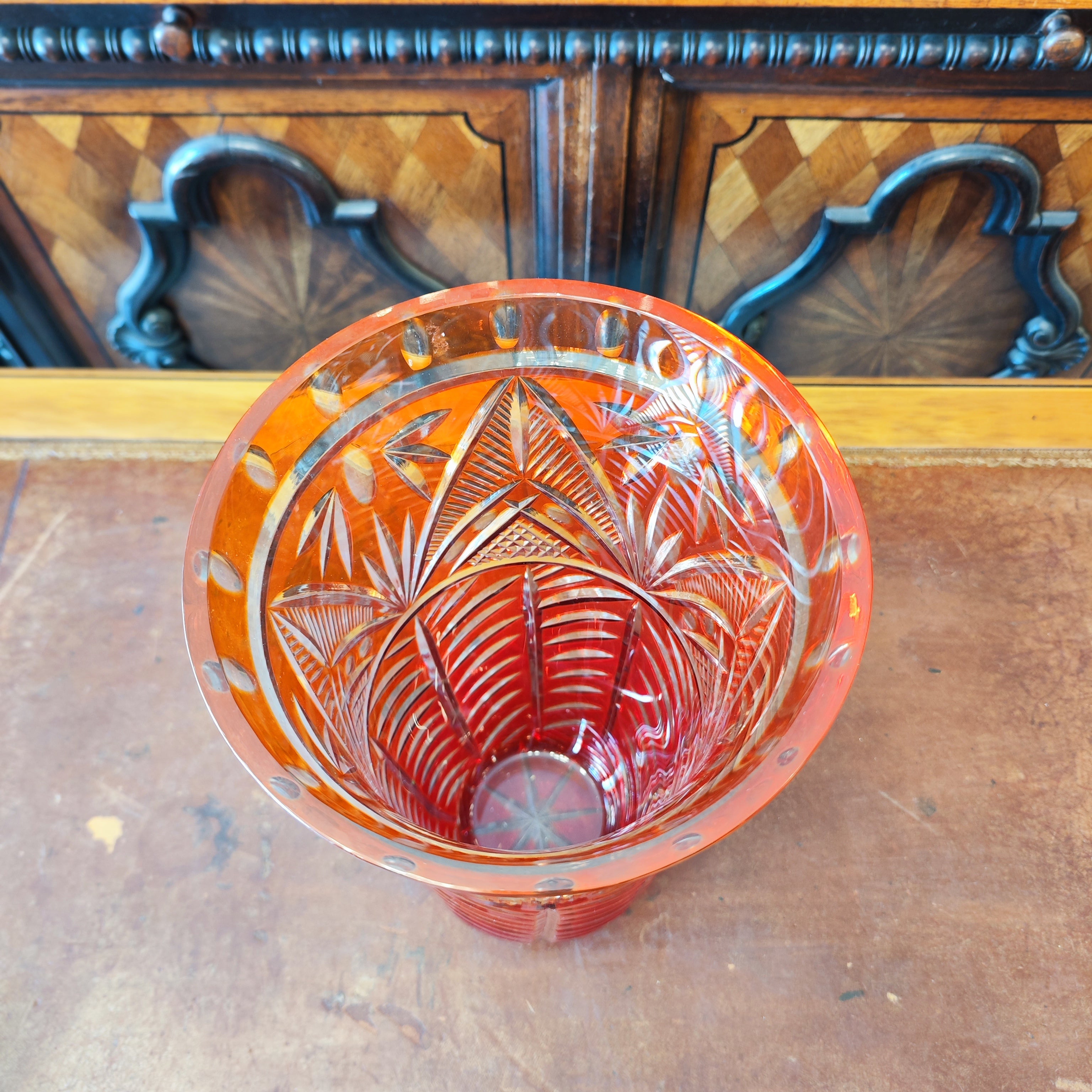 Florero de cristal ART-DECO. Alemania SXX