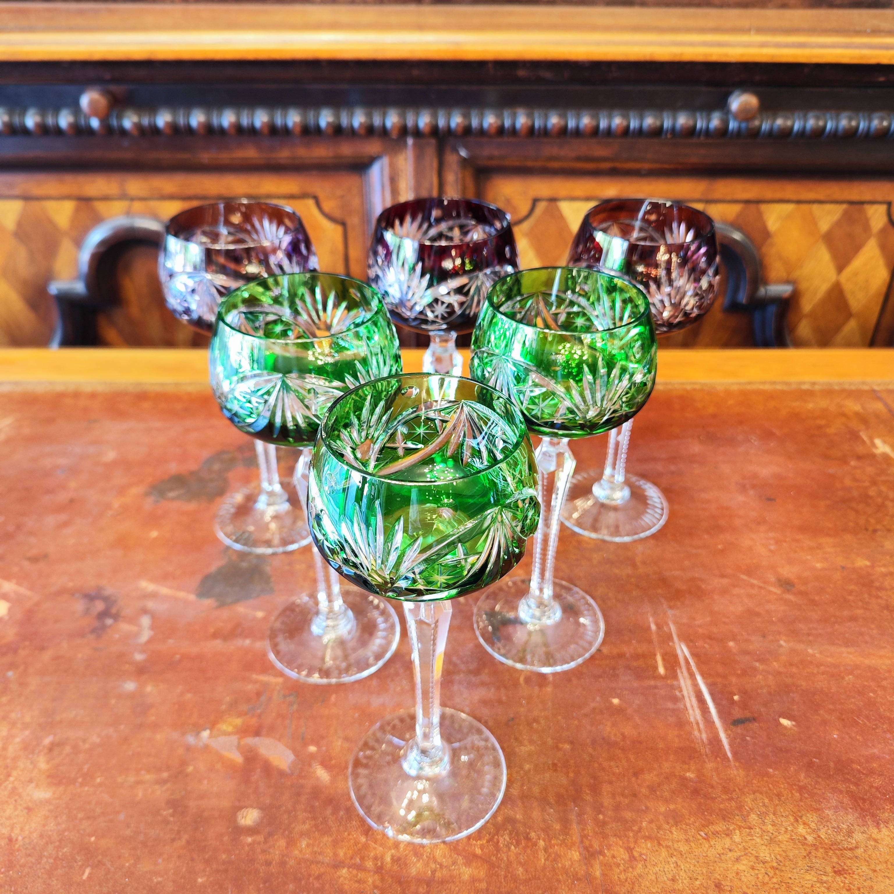 Juego de seis copas cristal Alemán. Alemania SXX