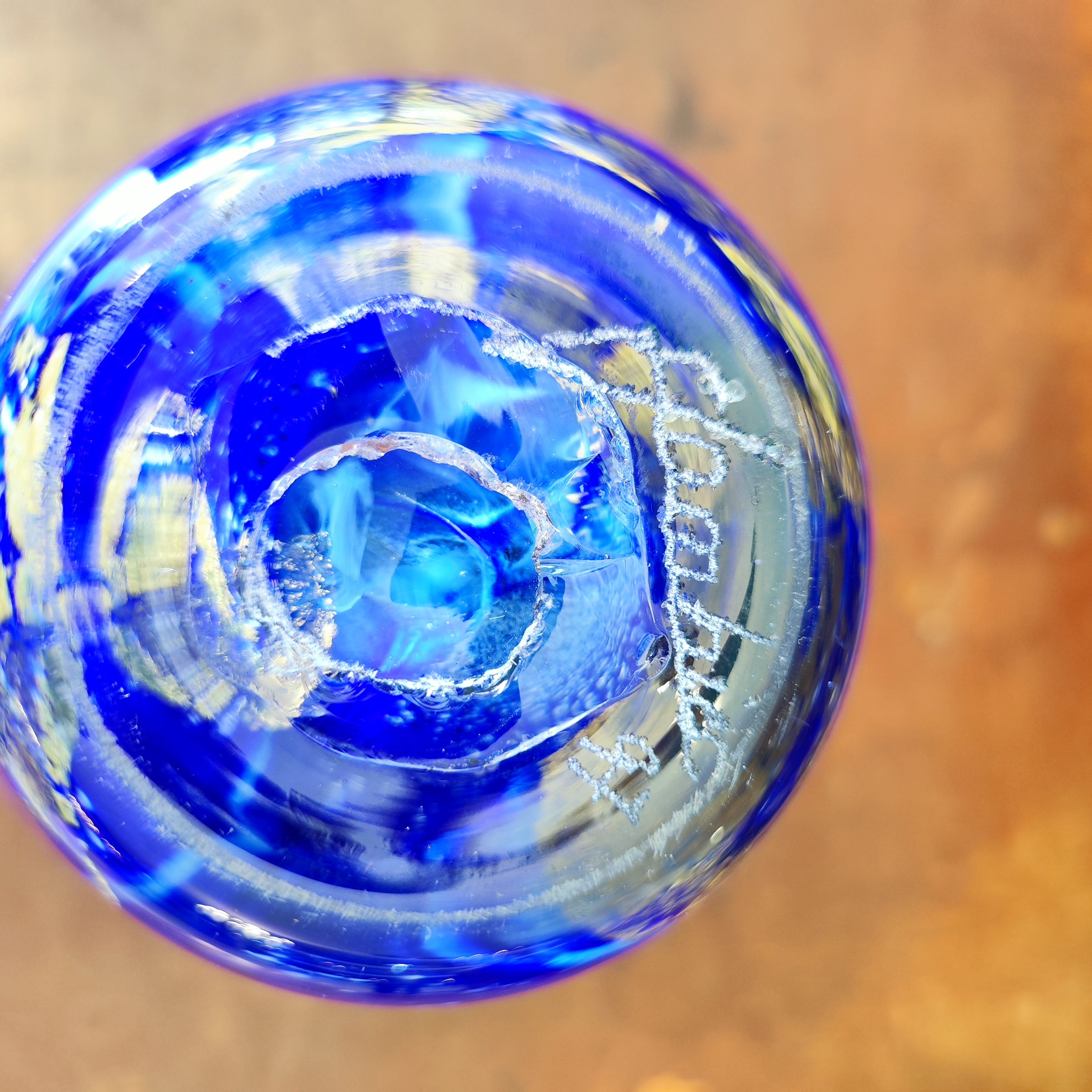 Jarrón vidrio soplado firma GLAMBIU. Francia SXX