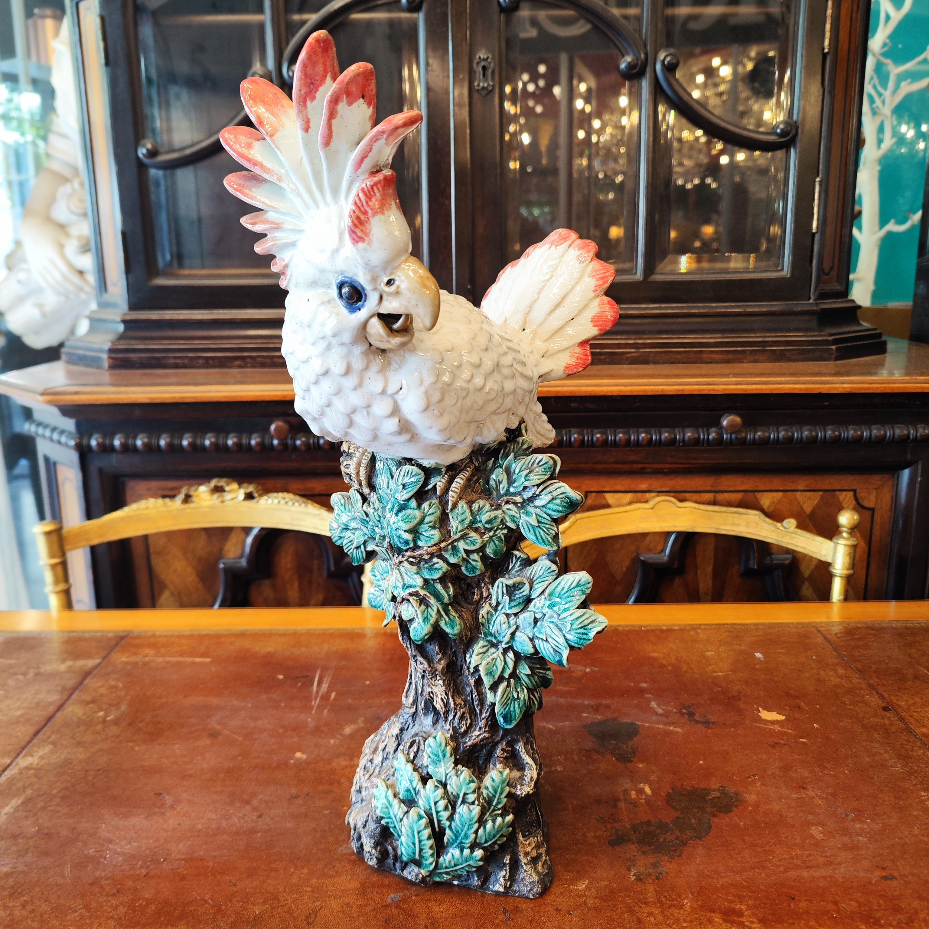 Cacatua mayólica francesa Barbotin. Francia SXIX