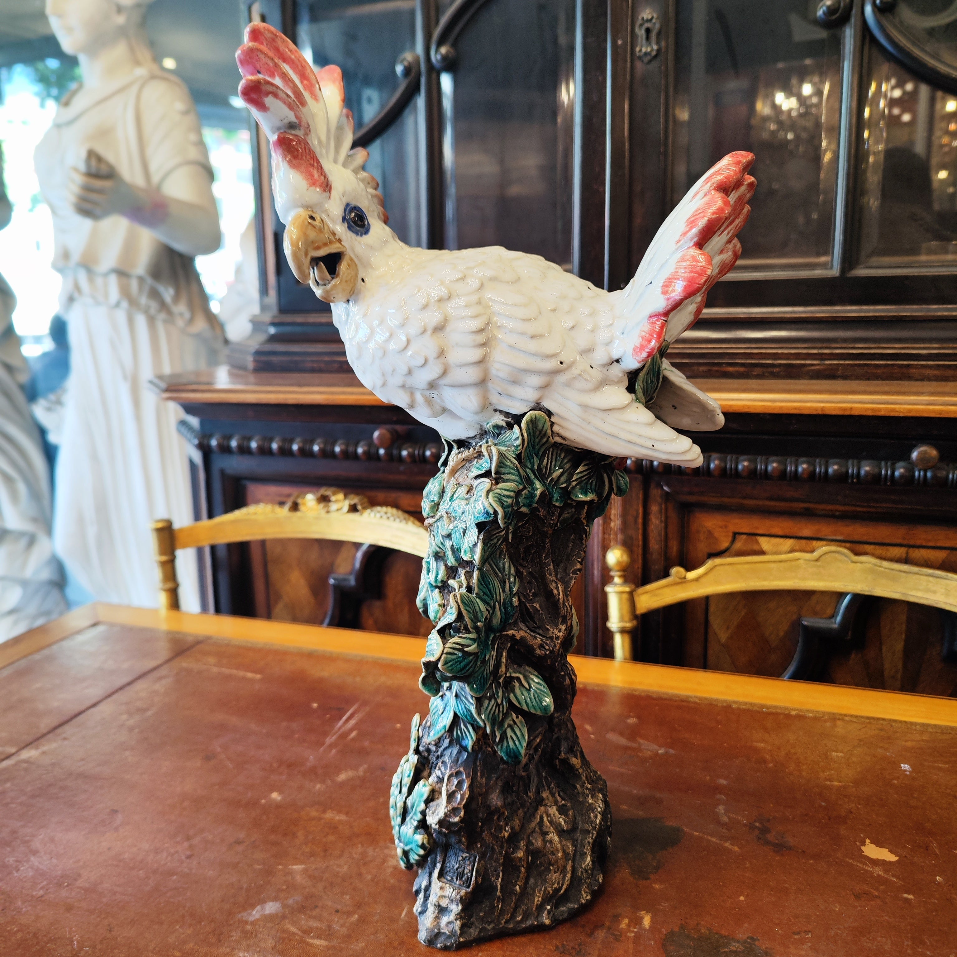 Cacatua mayólica francesa Barbotin. Francia SXIX