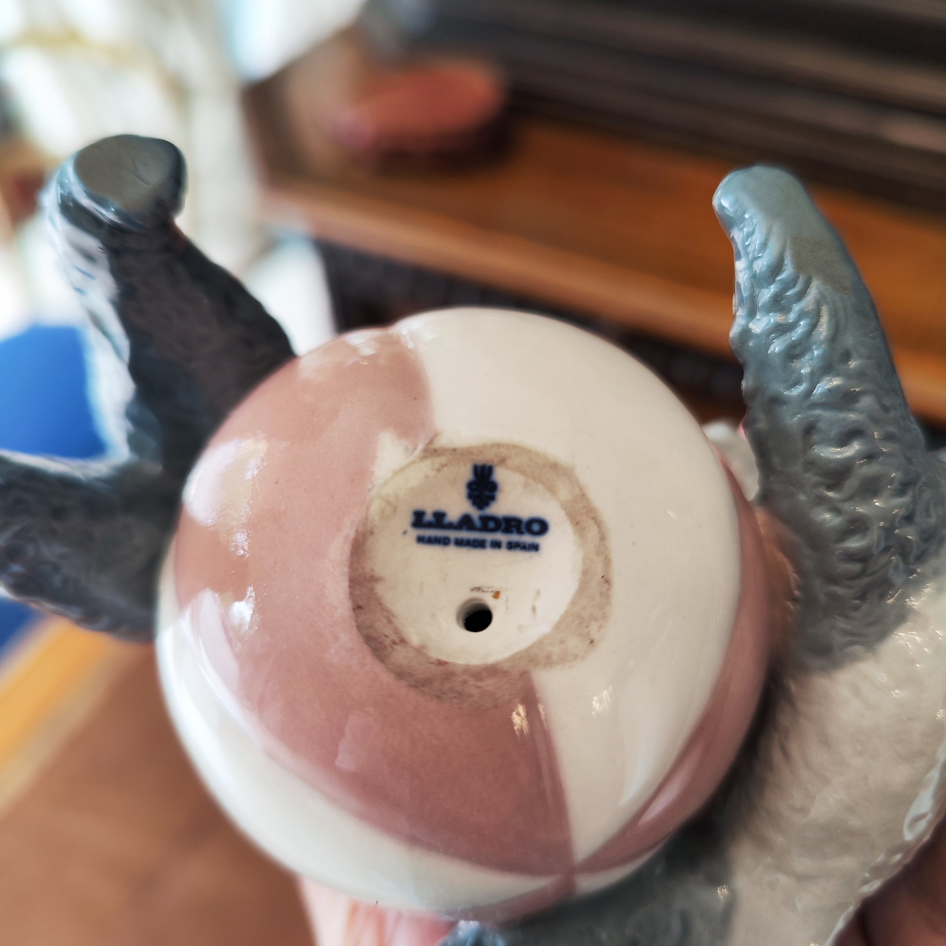 Par perros porcelana española Lladro jugando. España SXX