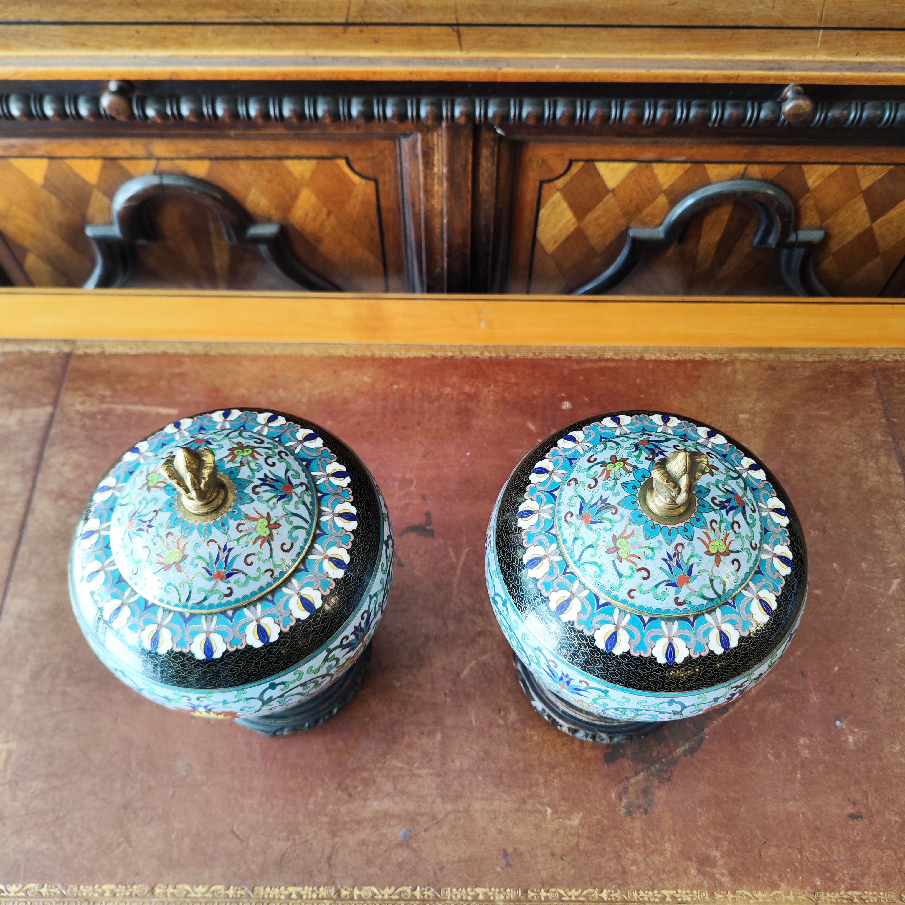 Par de jarros de jengibre japonese Meiji. Japon SXIX