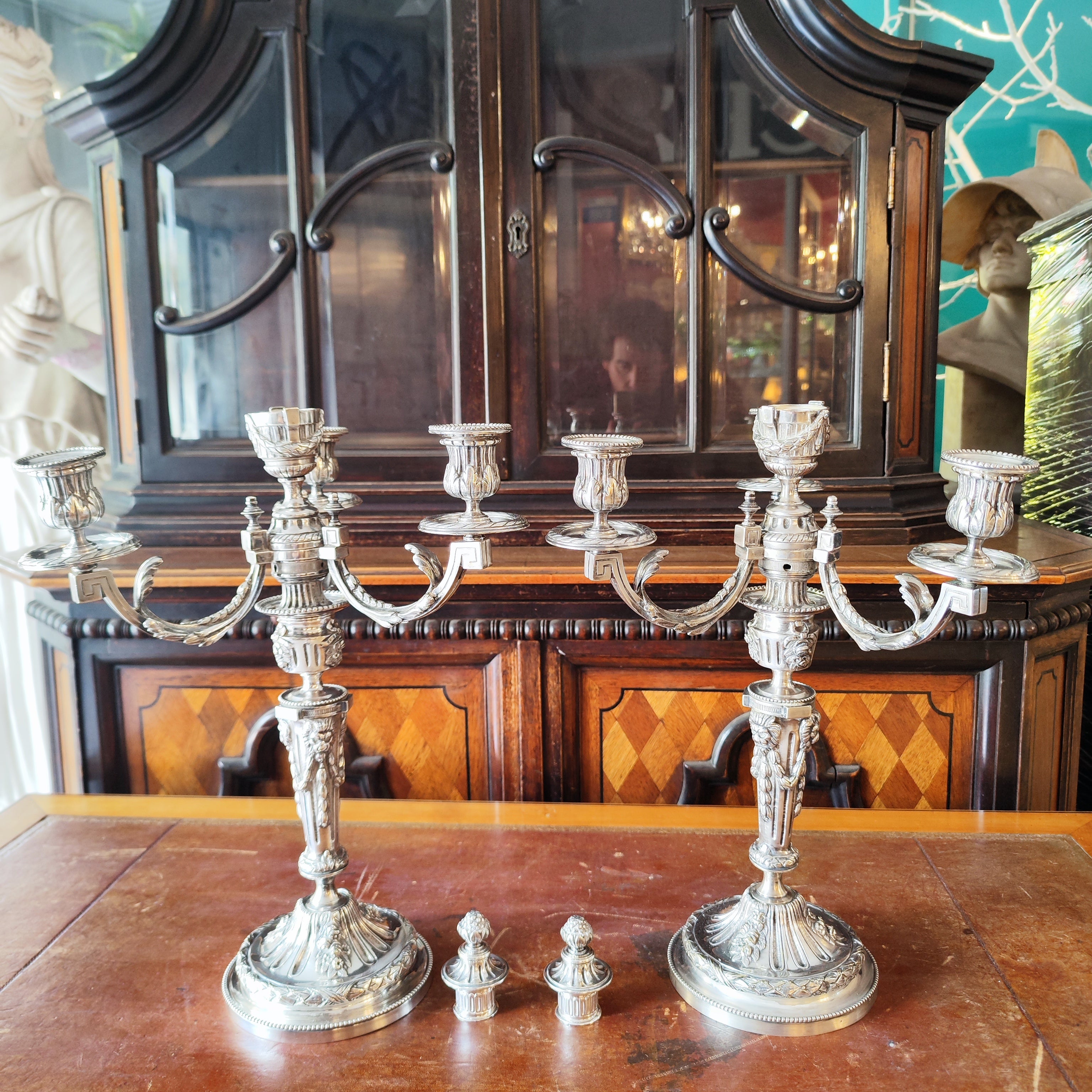 Gran par de candelabros luis XVI. Francia SXVIII