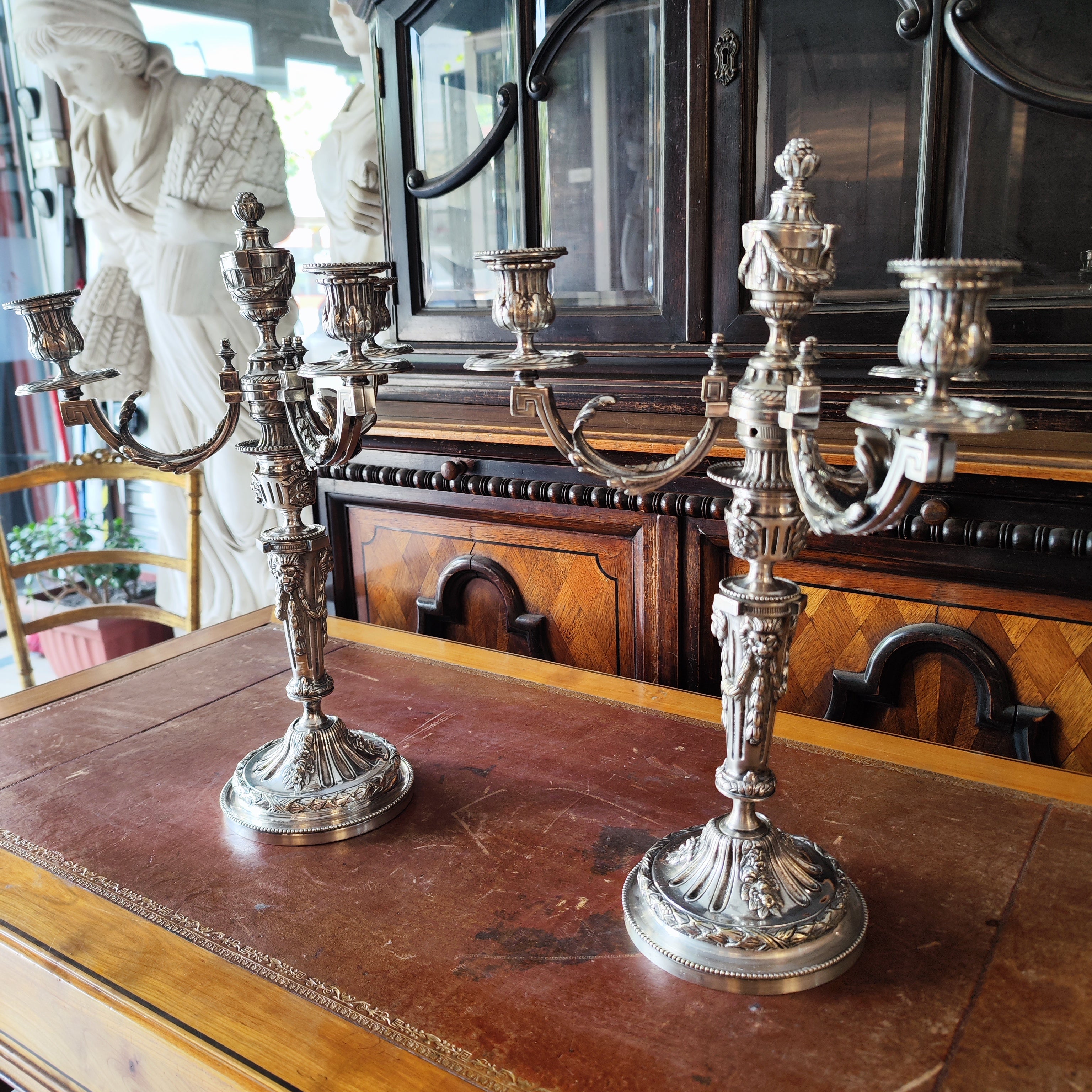 Gran par de candelabros luis XVI. Francia SXVIII