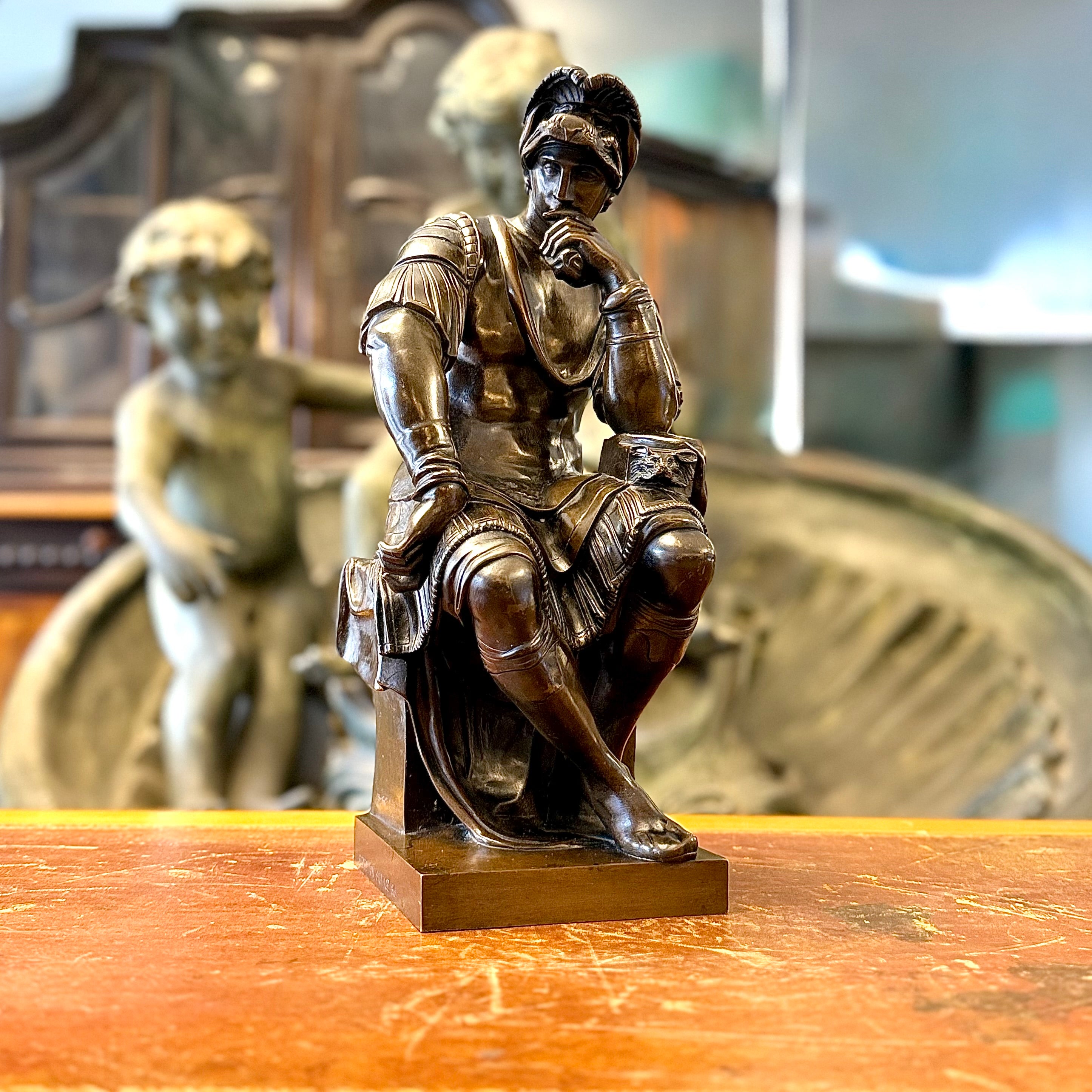 Escultura de bronce francesa "Lorenzo de Medicis". Francia SXIX