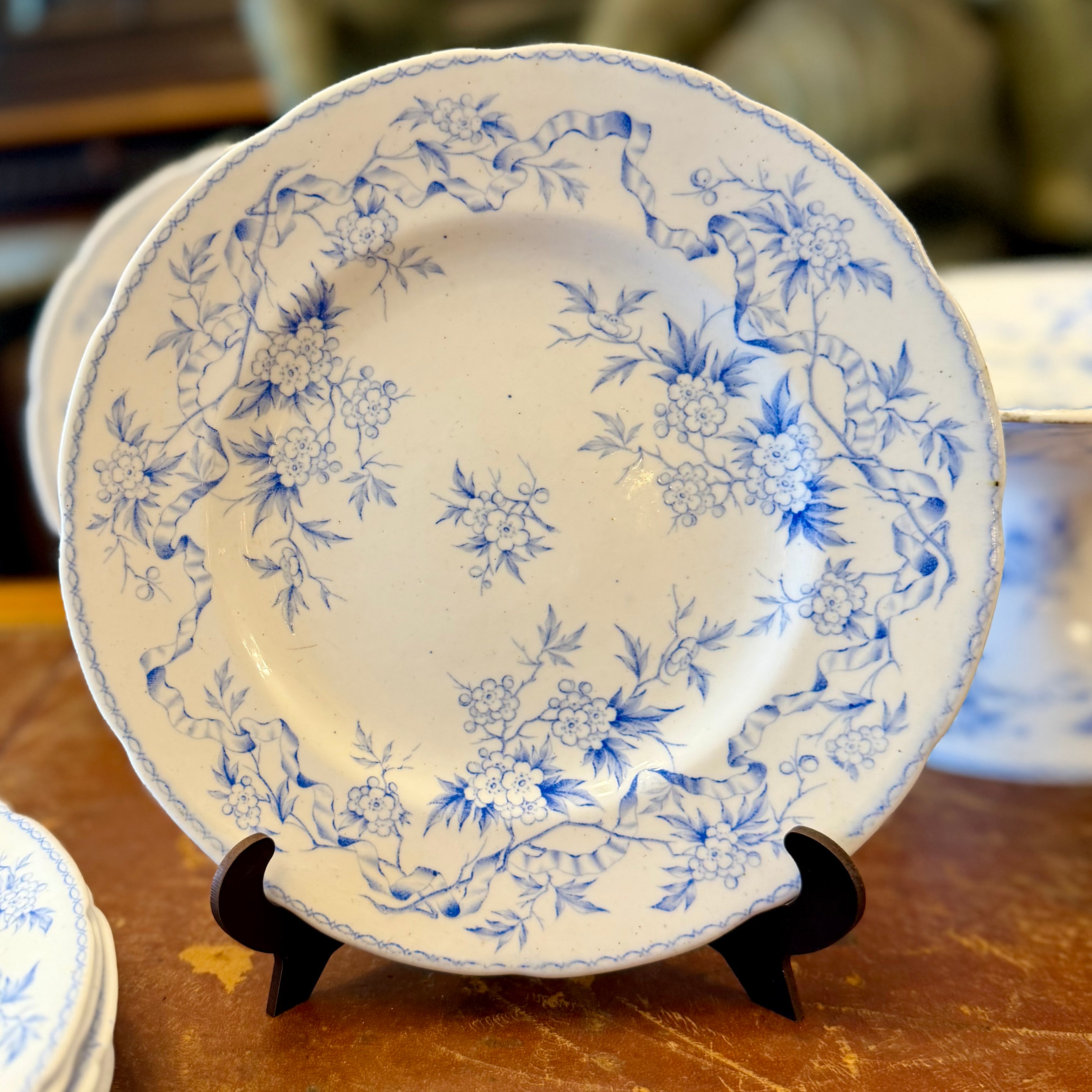 Vajilla de postre de porcelana P.P. Fabrik. Noruega SXIX