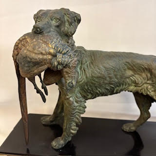 Bronce Perro firma a jules Moigniez. Francia SXIX