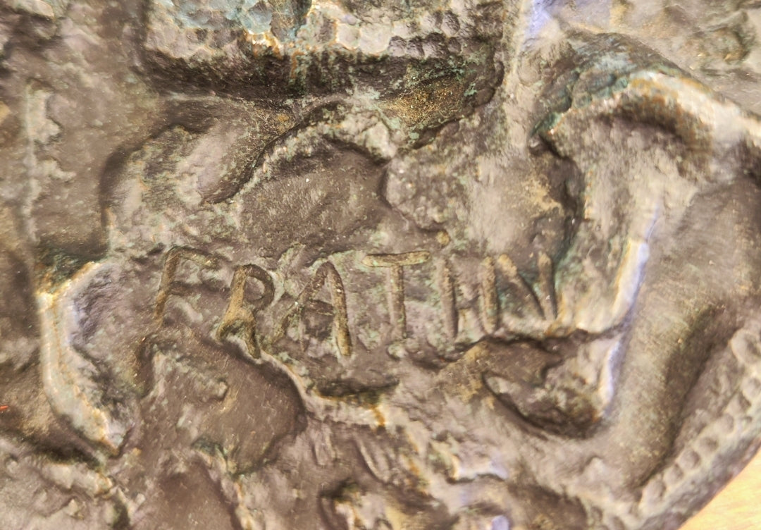 Tigre firma Christophe Fratin de bronce. Francia SXIX