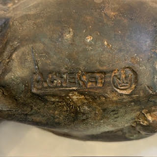 Toro Pierre firma Chenet Bronce. Francia SXX