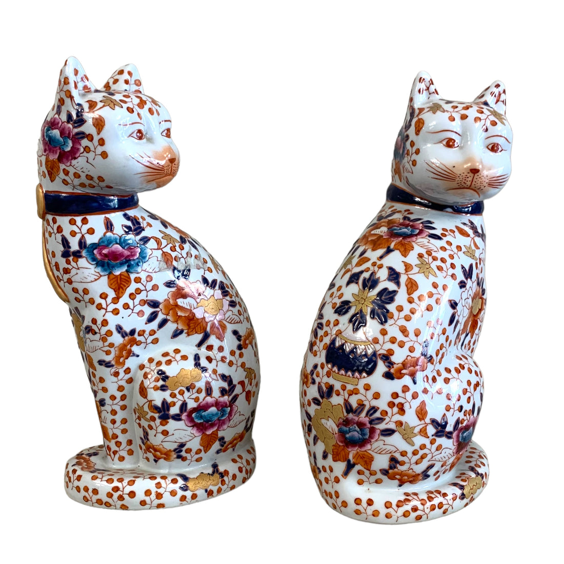 Par de gatos japoneses Imari. SXIX