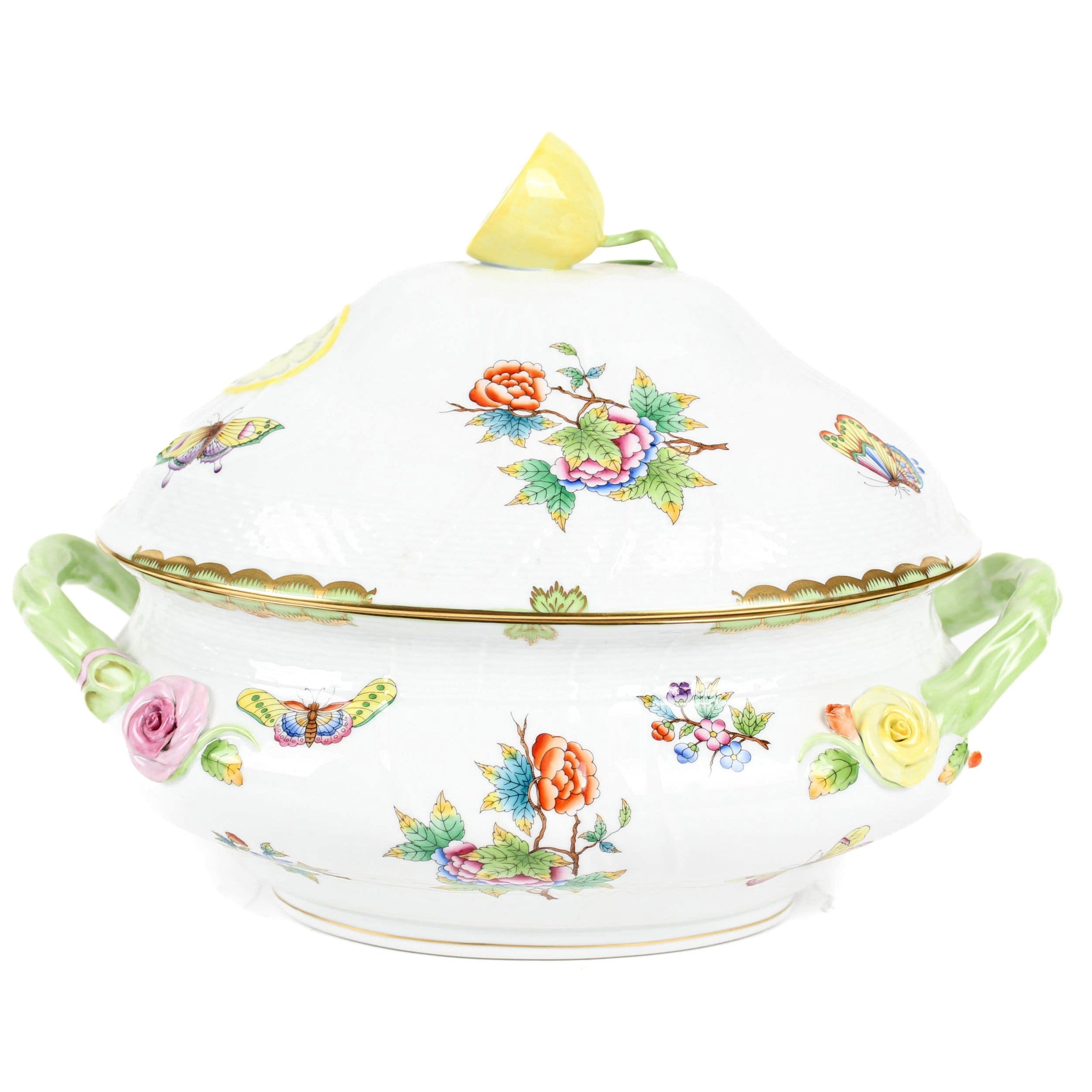 Espectacular sopera porcelana Herend "Reina Victoria". Hungría SXIX
