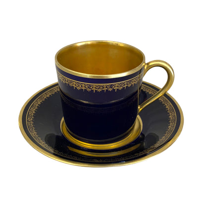 Taza de café de porcelana francesa Limoge. SXIX (Valor unitario)