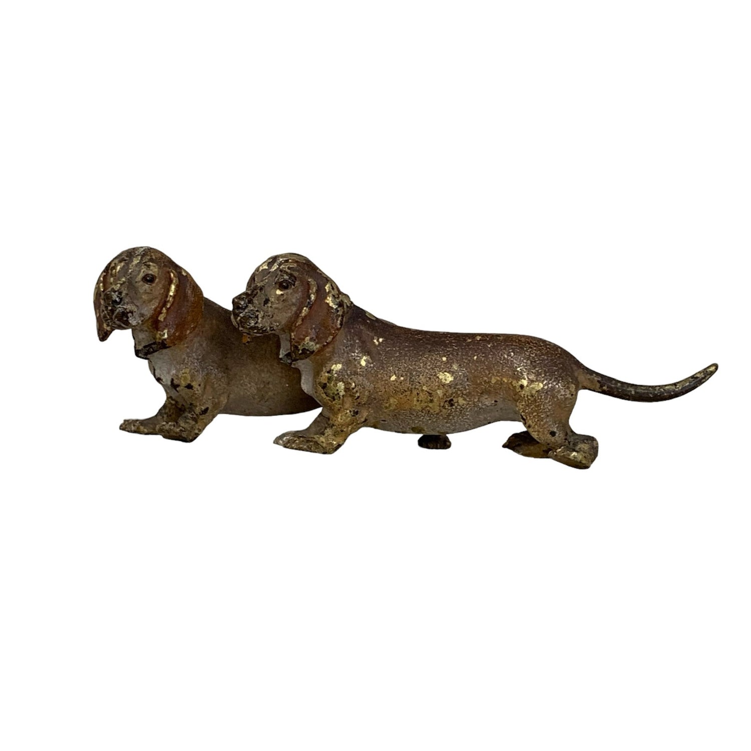 Bronce vienés miniatura Dachshund. SXIX