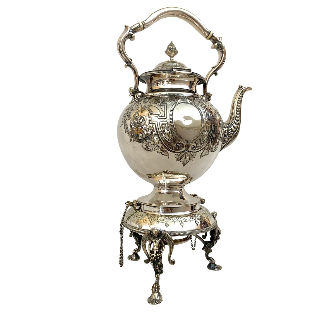 Samovar inglés de plaqué victoriano SXIX