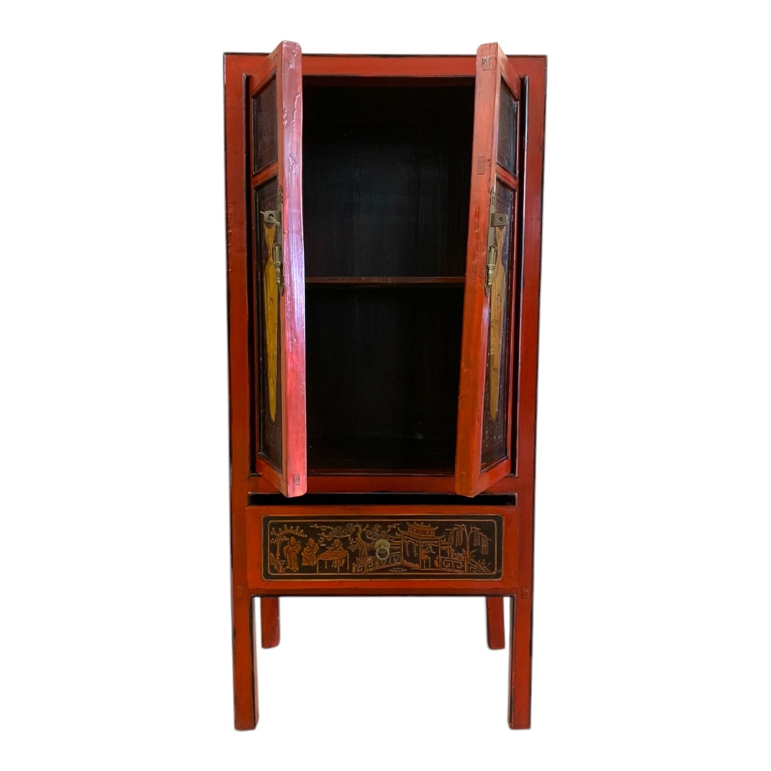 Par de gabinetes chinos laqueados. China. SXIX