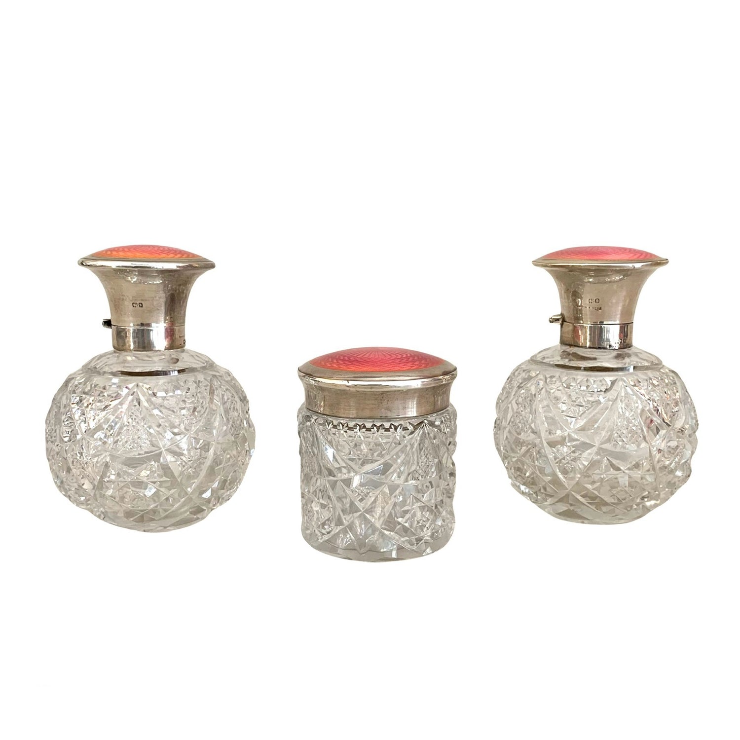 Set de perfumeros ingleses 3 piezas SXIX