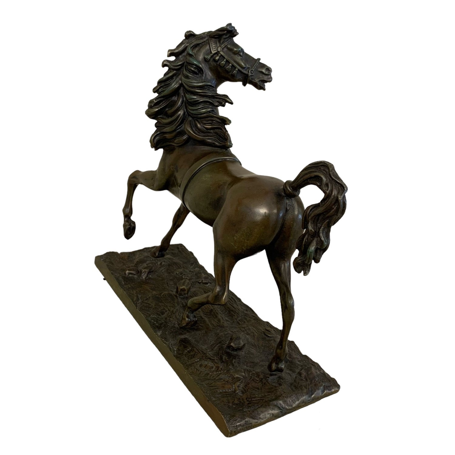 Caballo de bronce firmado J. Bonheur. SXIX