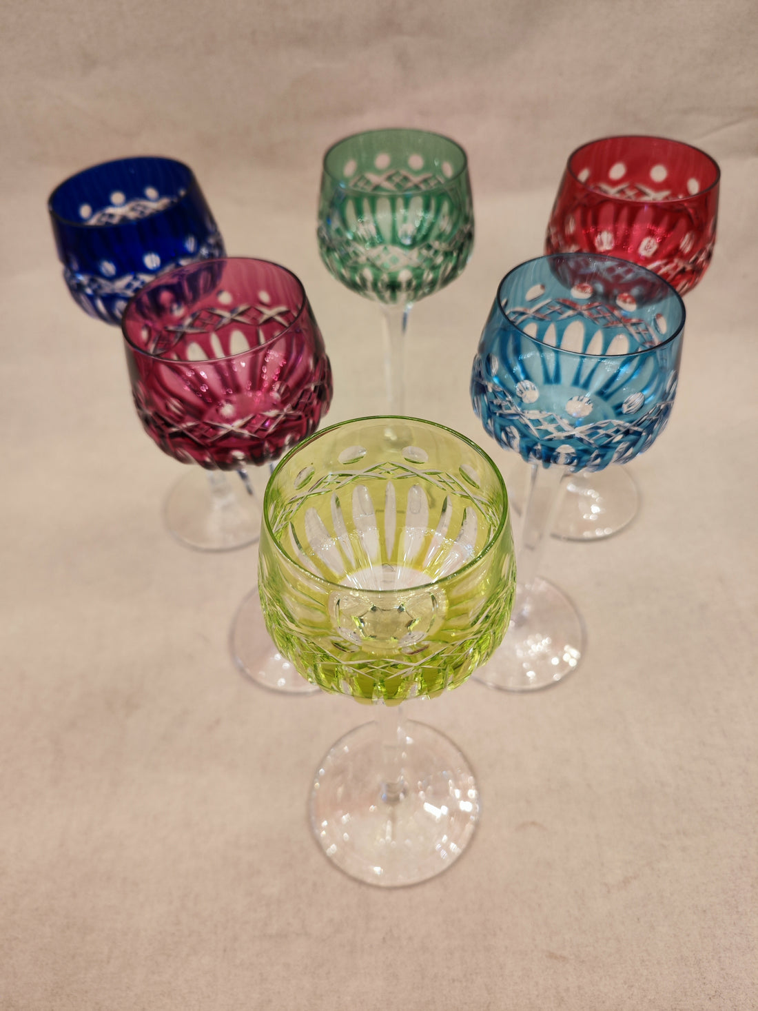 Juego de 6 copas cristal Saint Louis. Francia SXX