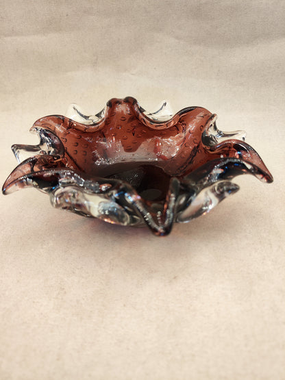 Centro de mesa Murano forma orgánica. Italia. SXX
