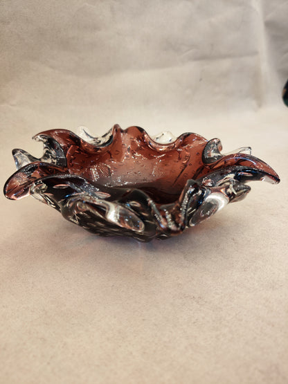 Centro de mesa Murano forma orgánica. Italia. SXX