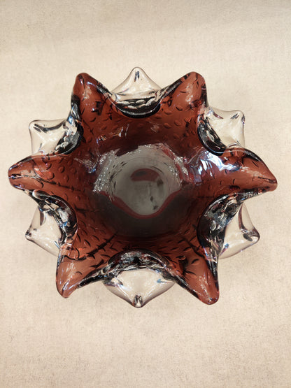 Centro de mesa Murano forma orgánica. Italia. SXX