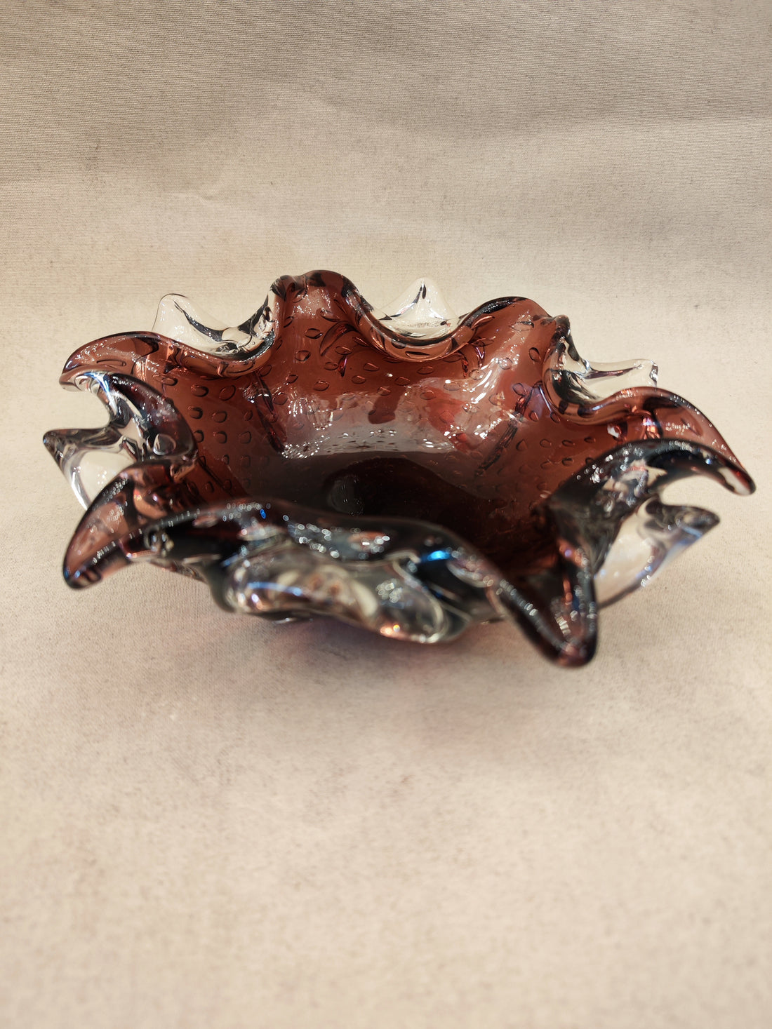 Centro de mesa Murano forma orgánica. Italia. SXX