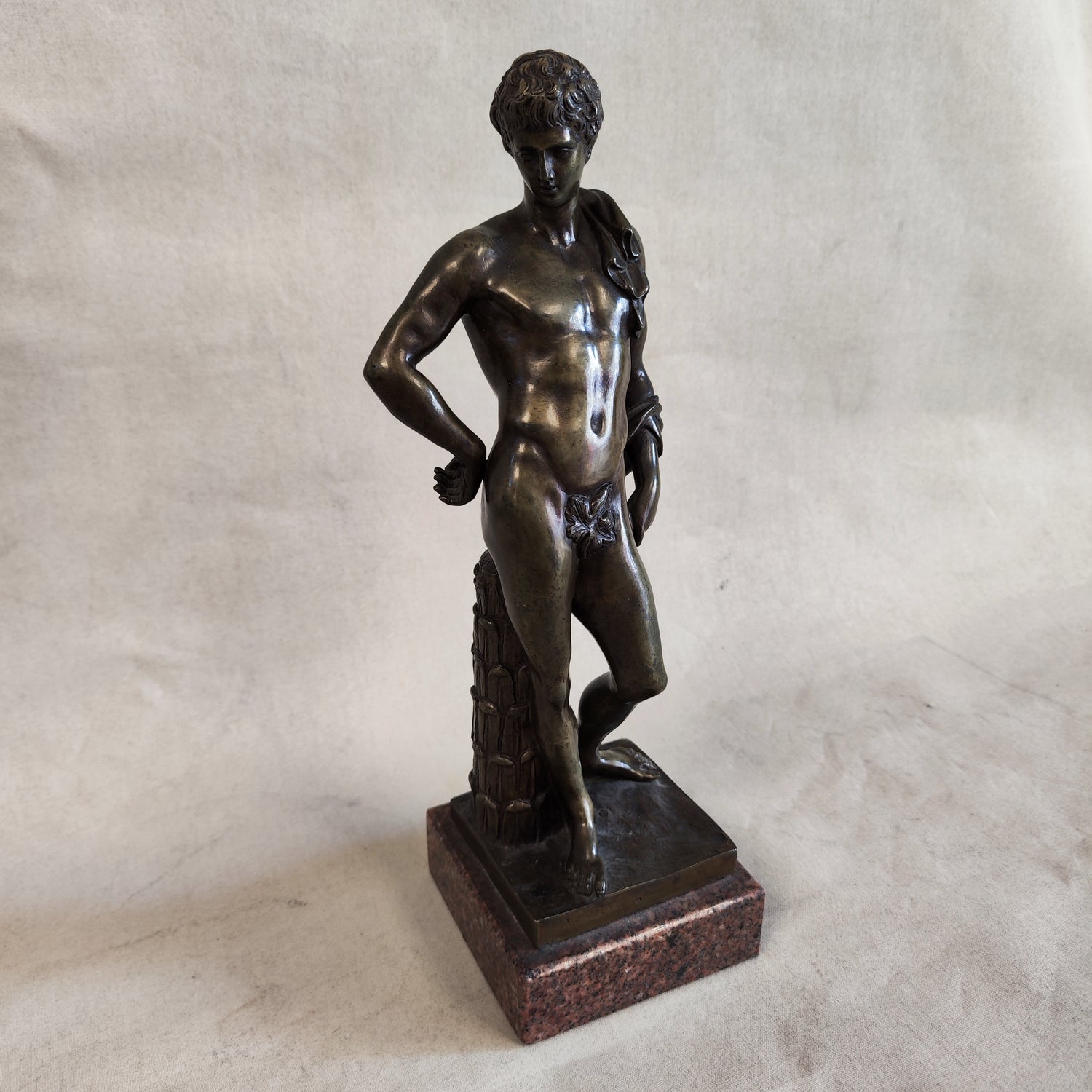 Escultura italiana de bronce dios Apolo. SXIX