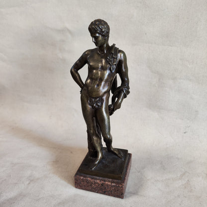 Escultura italiana de bronce dios Apolo. SXIX
