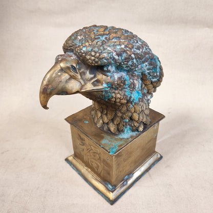 Busto de bronce de águila imperial china SXIX