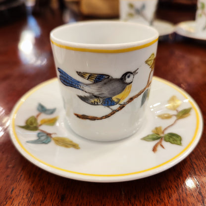 Juego de 5 tazas café Limoges France por M-M Le Chamberlain. Francia SXX