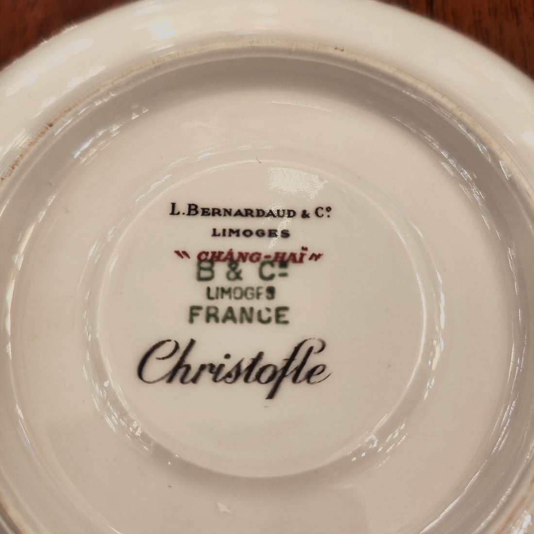 Magnifica taza de te Limoges L. Bernardaud &amp; Co por Christofle. Frncia SXX