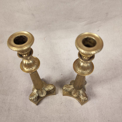 Par de candelabros bronce Época Napoleón III. SXIX
