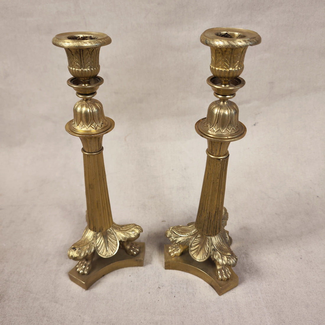 Par de candelabros bronce Época Napoleón III. SXIX