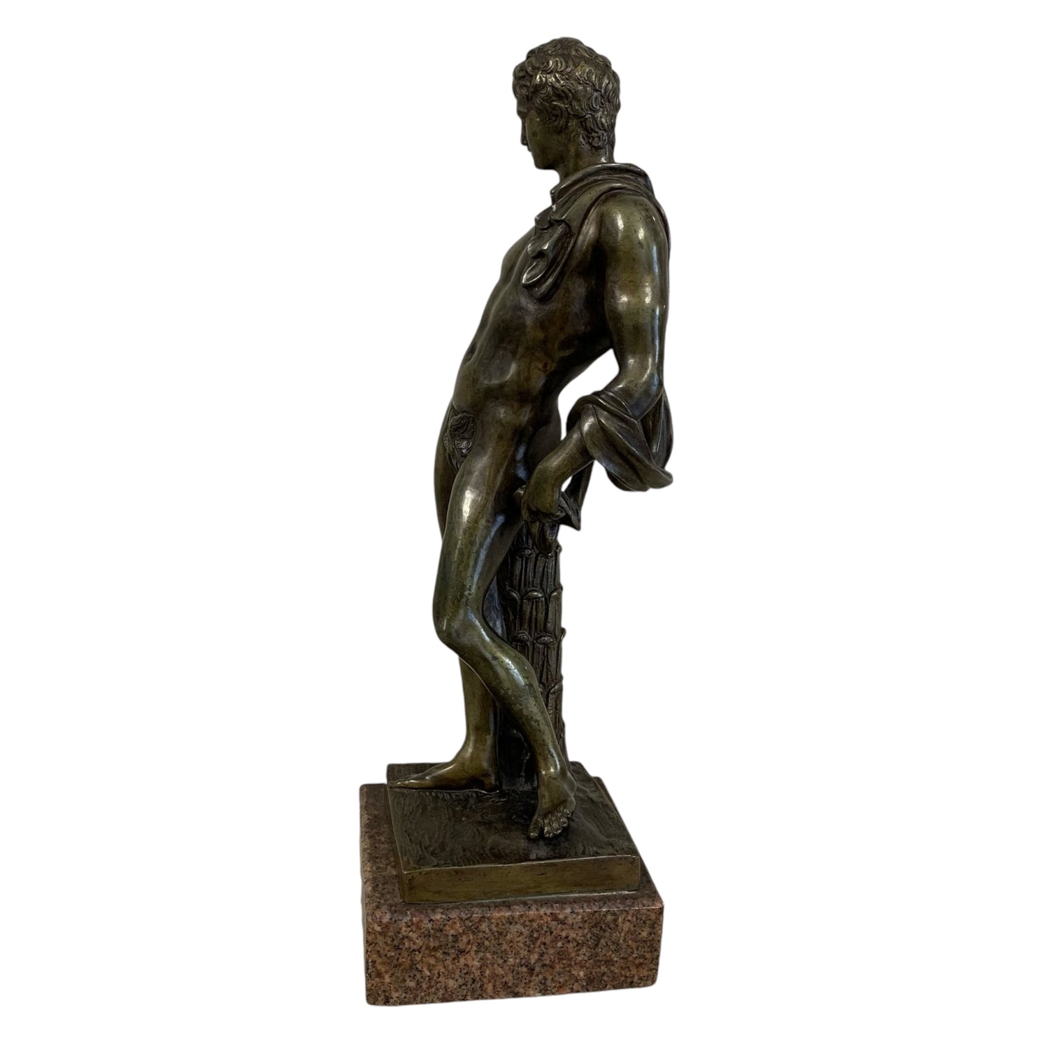 Escultura italiana de bronce David. SXIX