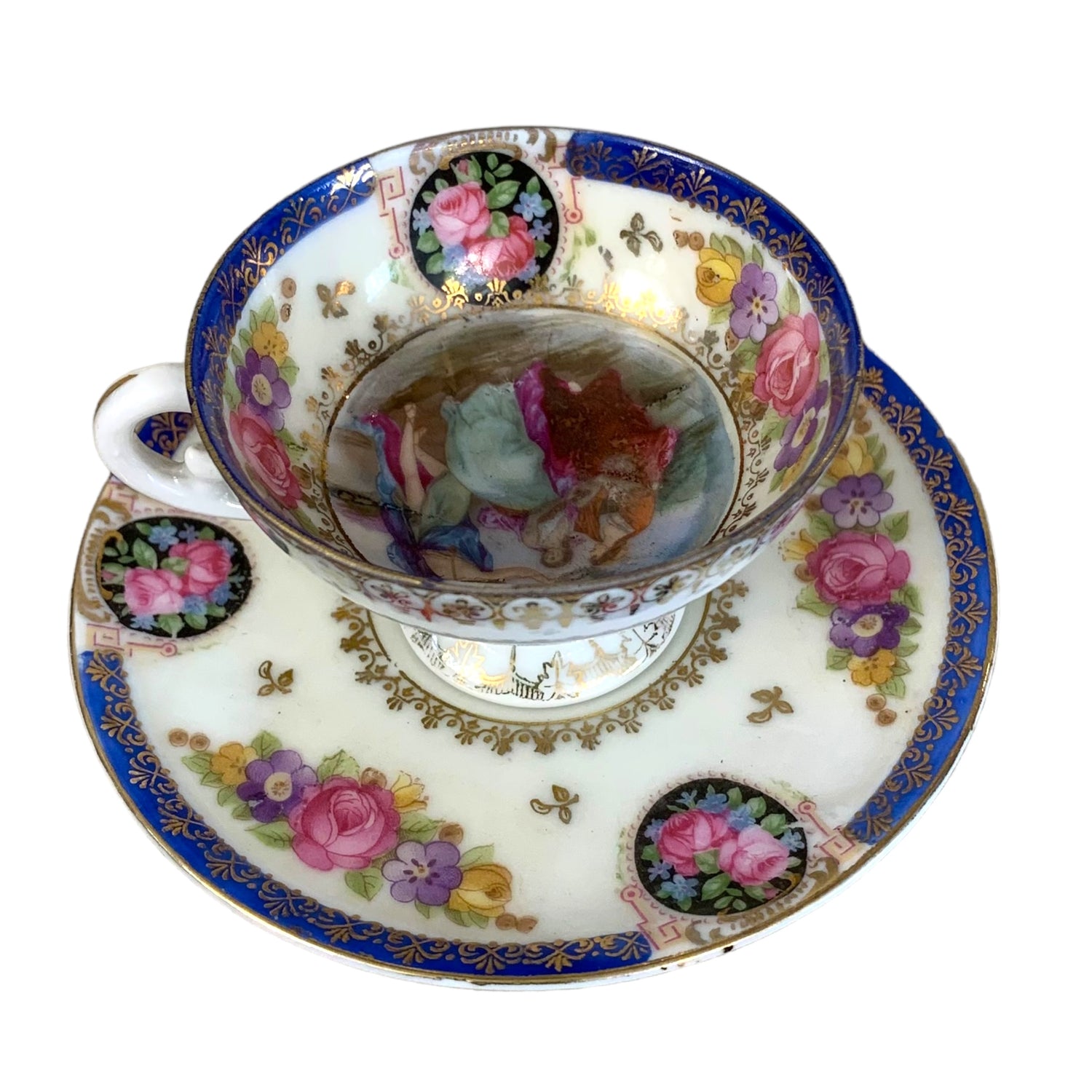 Taza de café porcelana Royal Vienna. SXIX