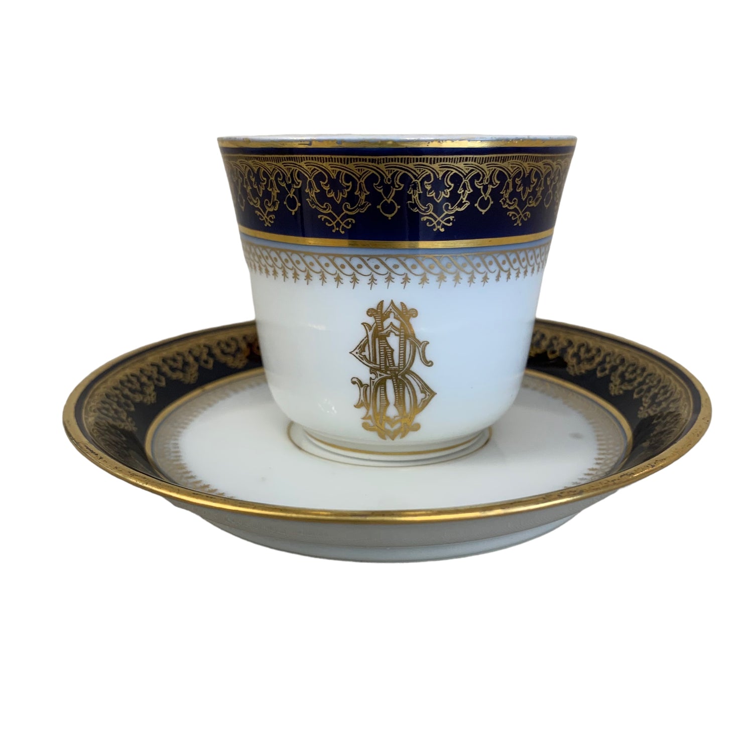 Taza francesa limoges de café. SXIX