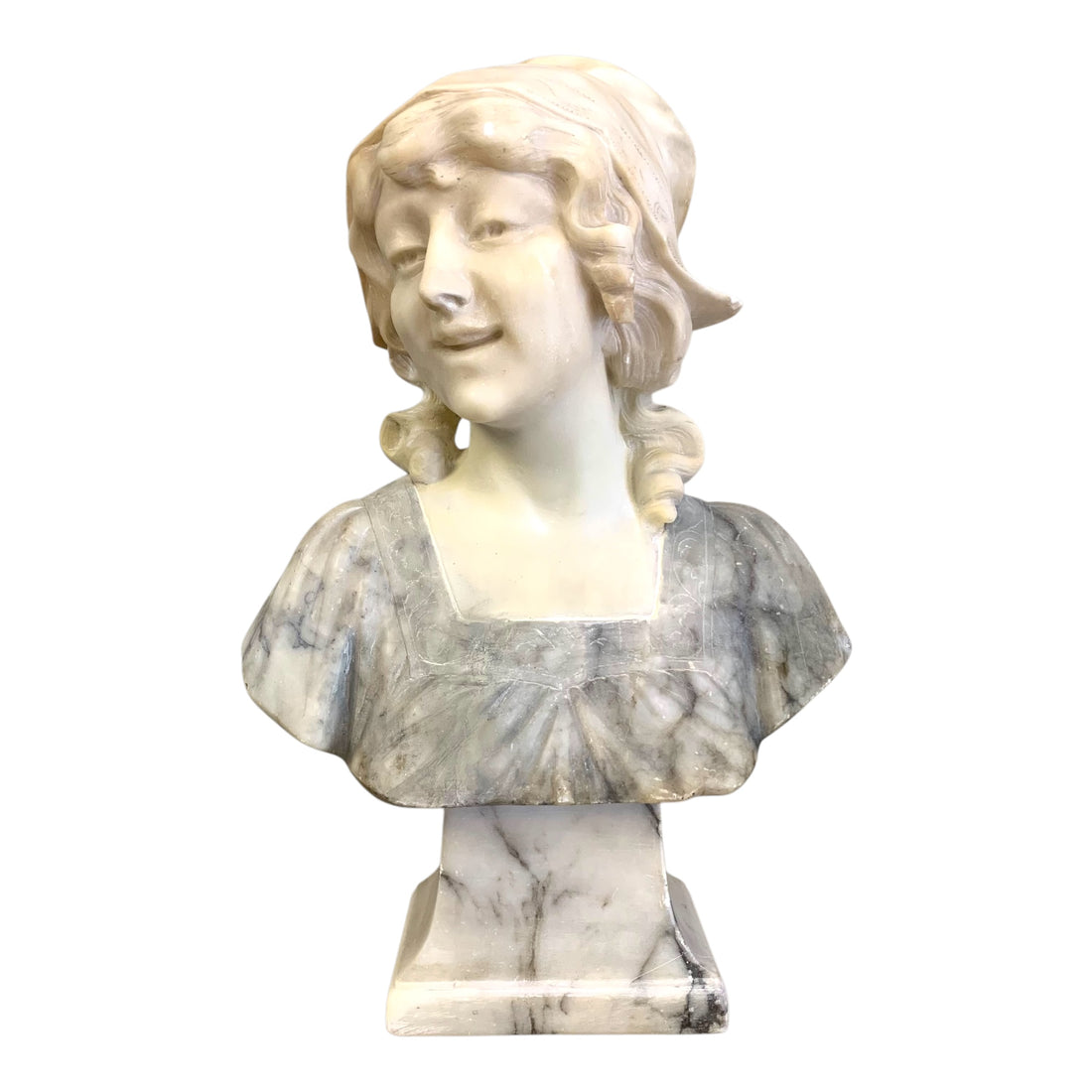 Busto de alabastro. Italia. SXIX