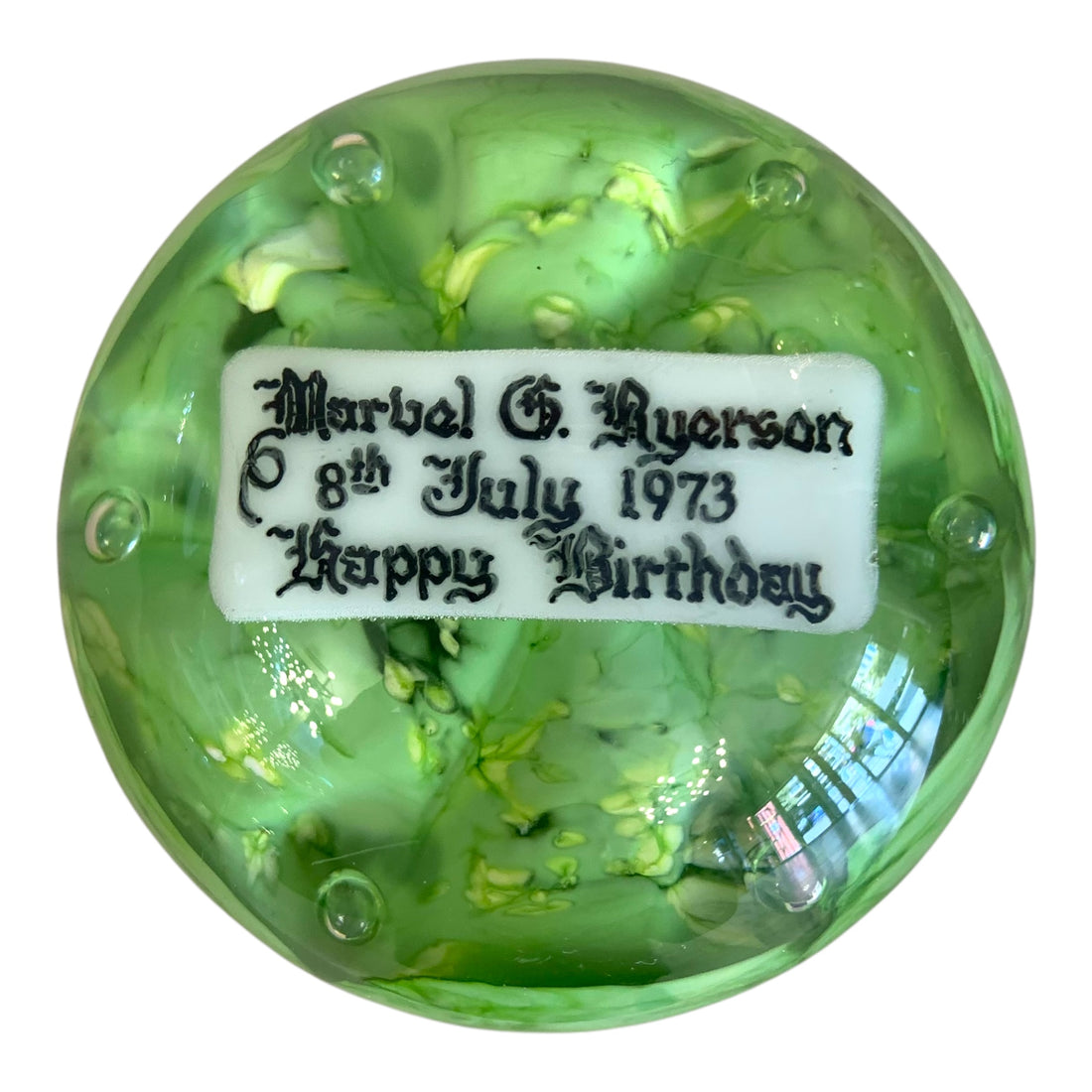 Pisapapeles Americano Carl Kraft verde. SXX