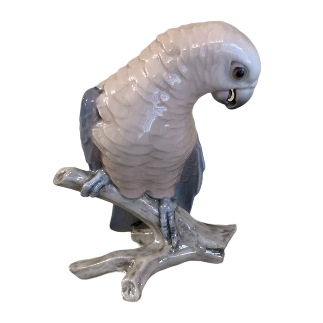 Figura cacatua danesa Royal Copenhagen. SXIX