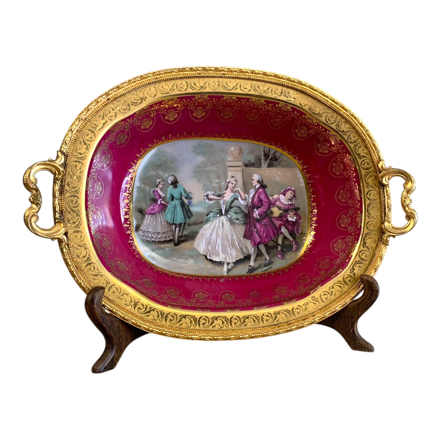 Tarjetero francés Limoges. SXIX