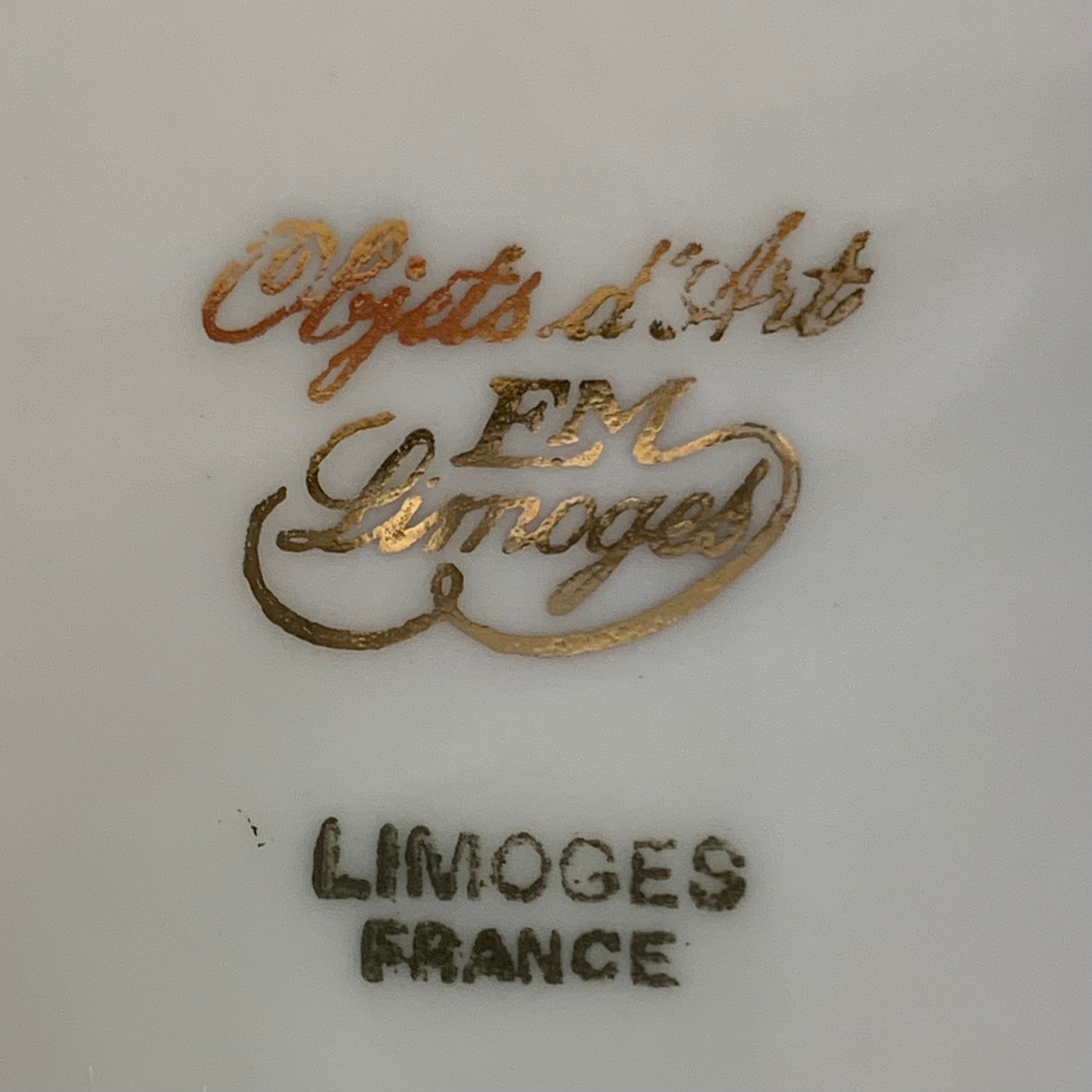 Tarjetero francés Limoges. SXIX