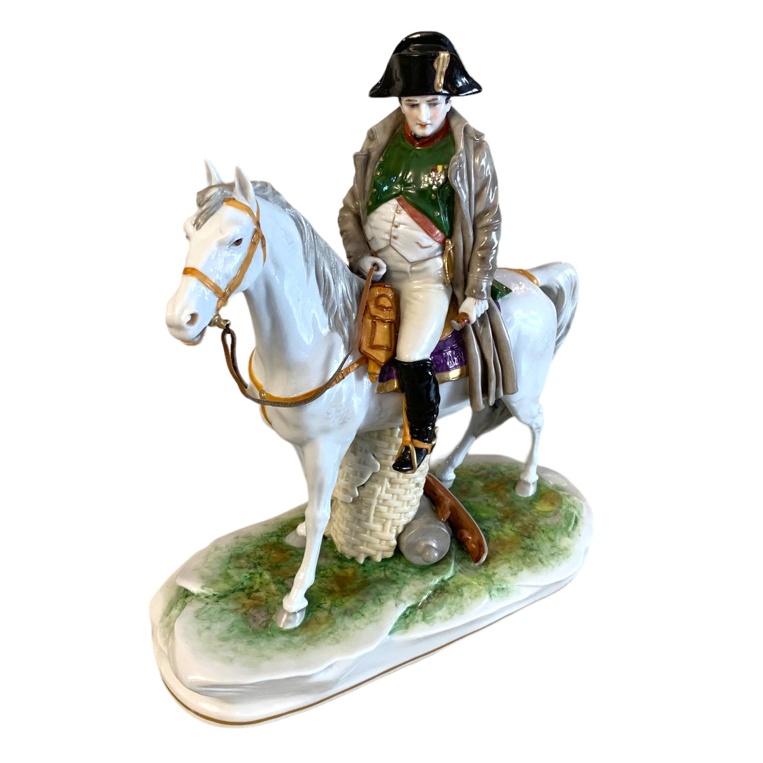 Figura de porcelana de Napoleón alemana Sheibe-Alsbach. SXX