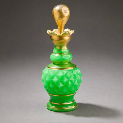 Espectacular juego de seis piezas de opalinas verde esmeralda época Napoleón III. Francia SXIX