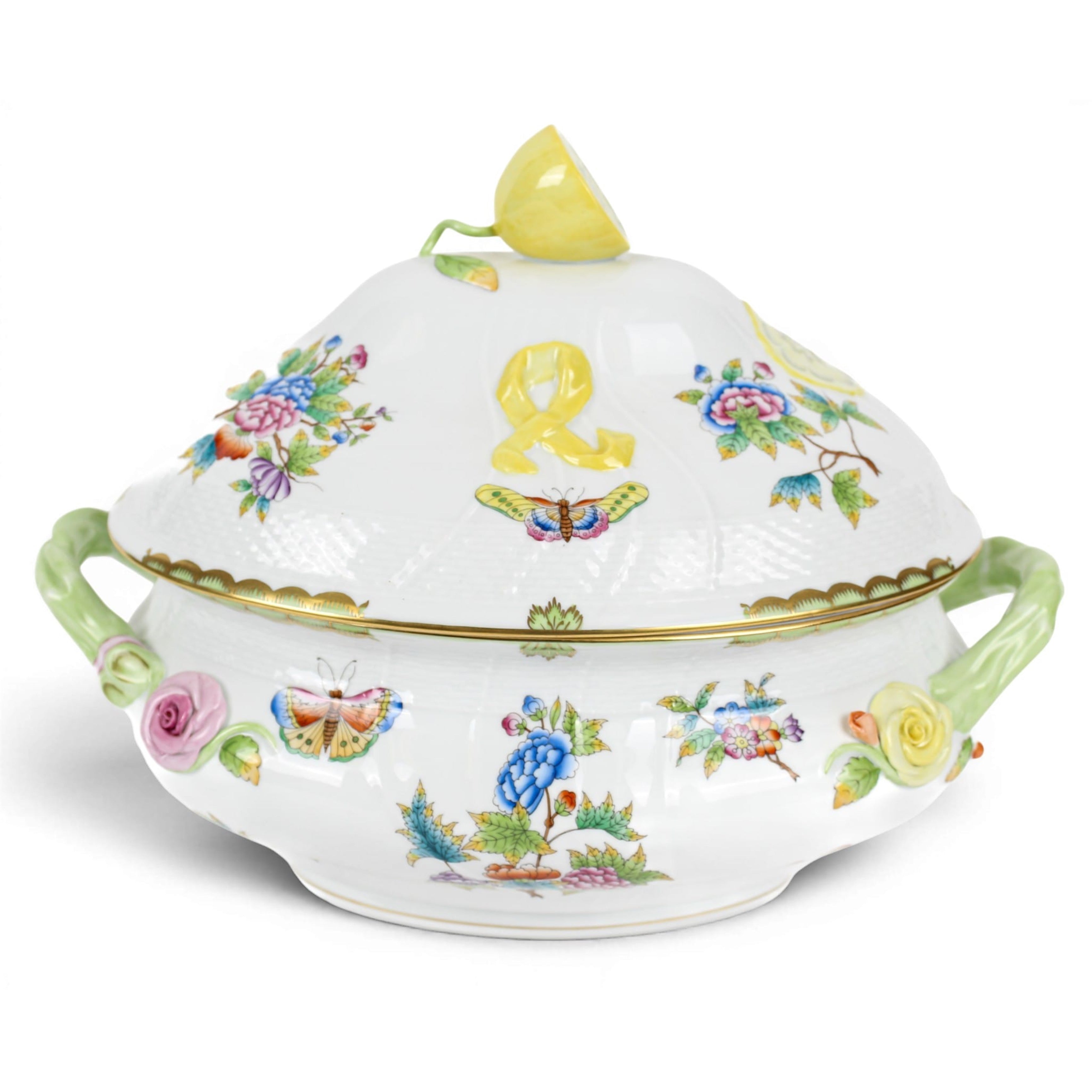 Espectacular sopera porcelana Herend "Reina Victoria". Hungría SXIX