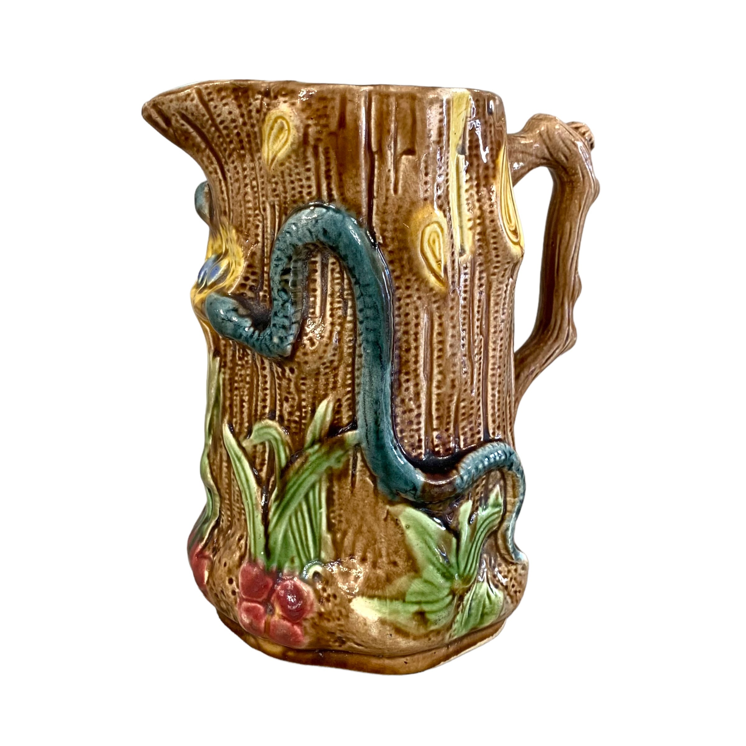 Jarra para vino de mayólica. SXIX