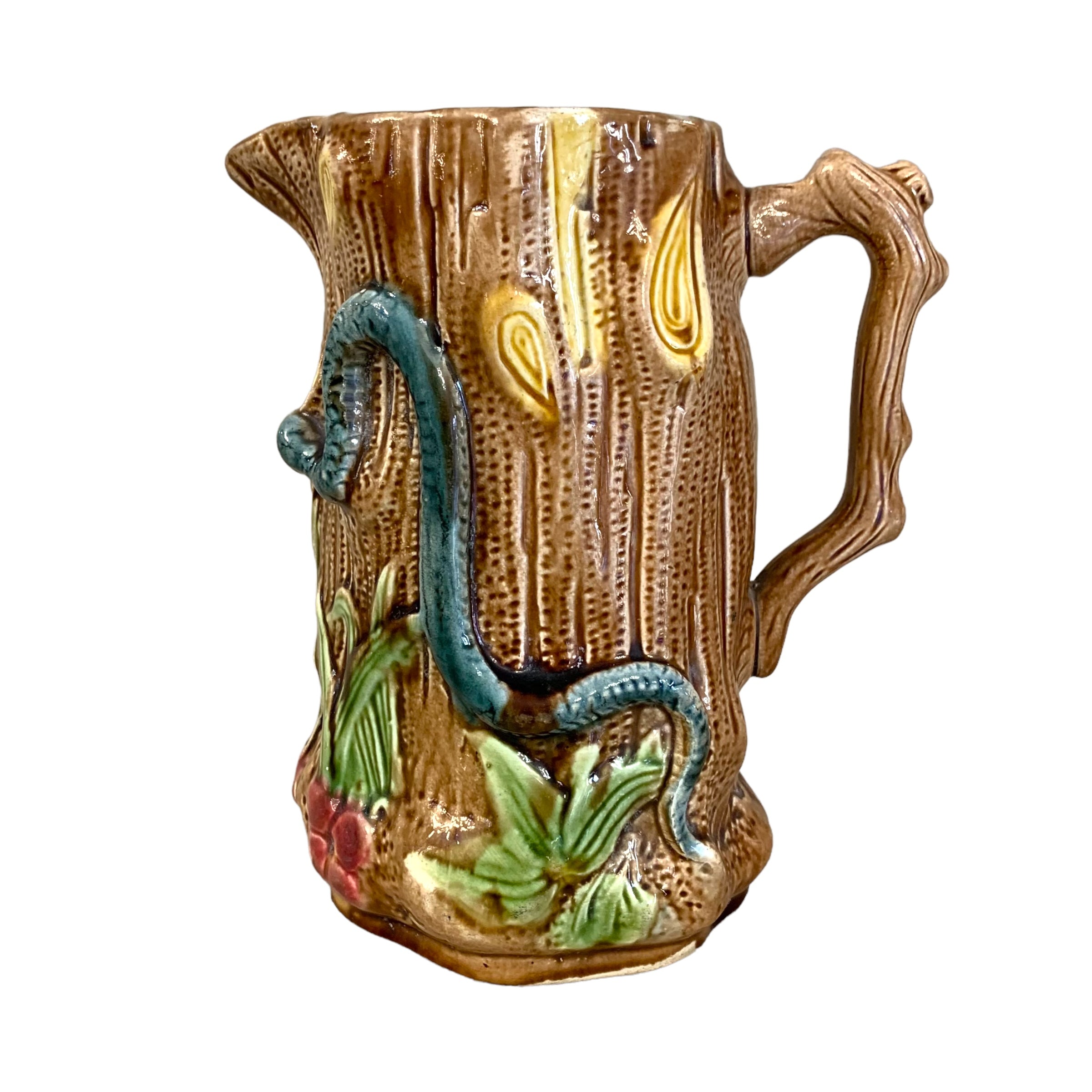 Jarra para vino de mayólica. SXIX