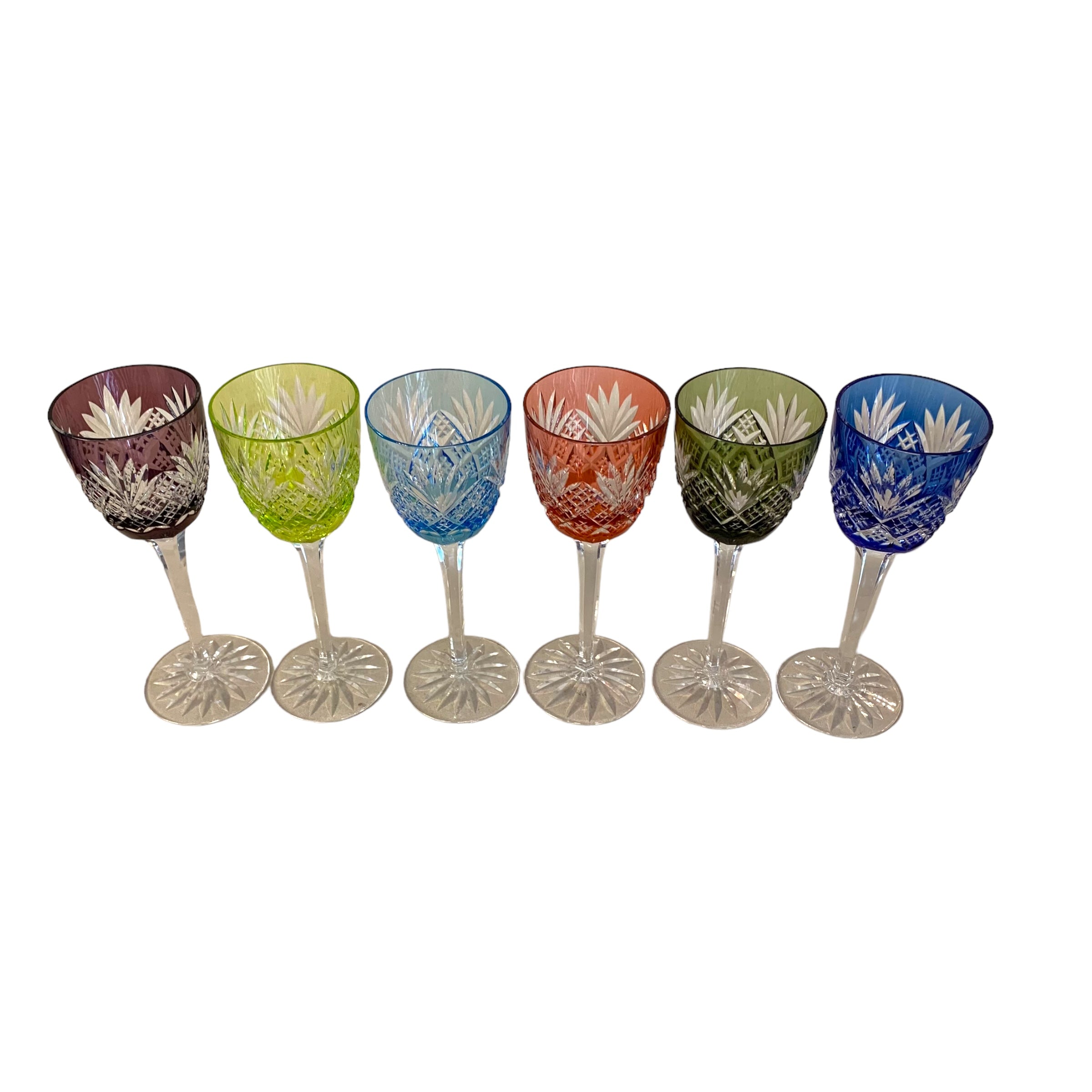 Set de 6 copas de vino francesas. Año 1950