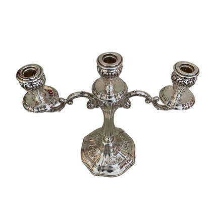 Par de candelabros peruanos plata Camusso. SXX