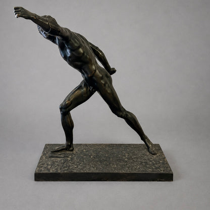 Escultura bronce del gladiador Borghese. Francia SXIX